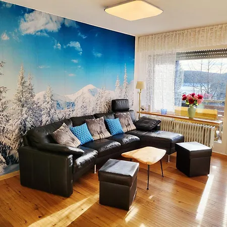 Terrassenpark-schonach, 1000m Height, Indoor-pool, Sauna, Ski, Tennis Court, Forest, Wood-floor, Leather Sofa, White Modern Beds Apartamento
